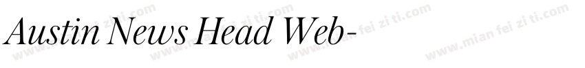 Austin News Head Web字体转换
